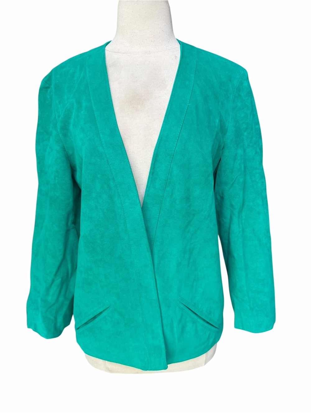 1970s/Early 80s Samuel Robert by Peter HastiAndrou Ultrasuede Lined Open-Front